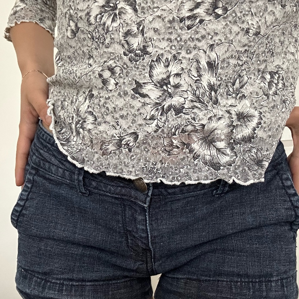 Women’s Dark Blue Low Rise Jean Shorts